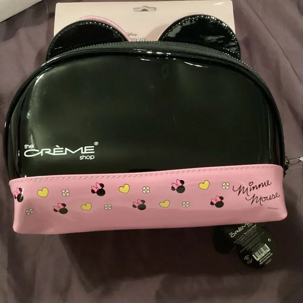 NWT Crème Disney Minnie Mouse Makeup Bag cosmetic travel bag